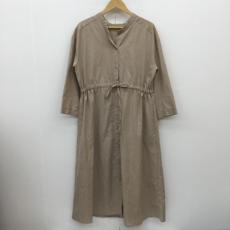 アースミュージックアンドエコロジー earth music&ecology ワンピース ロングスカート ガウンシャツワンピース FREE ベージュ / ベージュ / レディース USED 古着 中古 10063943