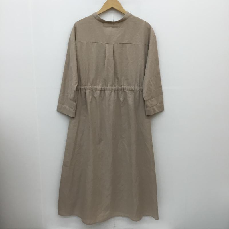 アースミュージックアンドエコロジー earth music&ecology ワンピース ロングスカート ガウンシャツワンピース FREE ベージュ / ベージュ / レディース USED 古着 中古 10063943