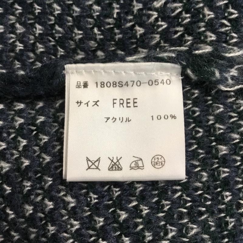 アヴァンリリィ Avan Lily ニット、セーター 長袖 1808S470-0540 Vネック FREE チェック 紺 / ネイビー / X 緑 / グリーン / X 白 / ホワイト / レディース USED 古着 中古 10063964