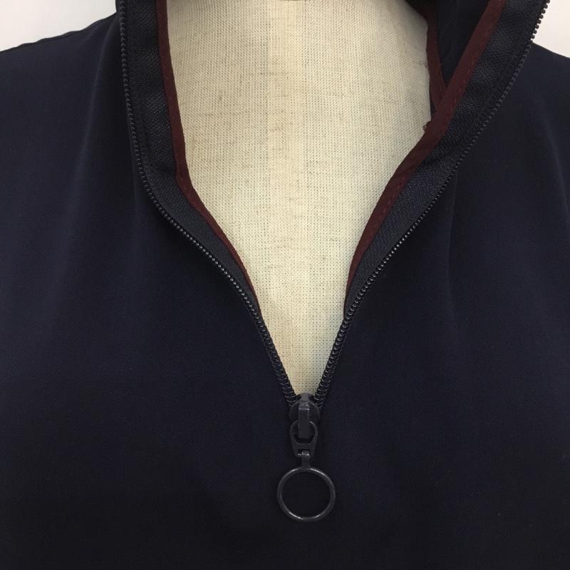 ザラベーシック ZARA BASIC シャツ、ブラウス 長袖 3666 177 401 ハーフジップ プルオーバー XS 無地 紺 / ネイビー / X えんじ / ワインレッド / レディース USED 古着 中古 10063968
