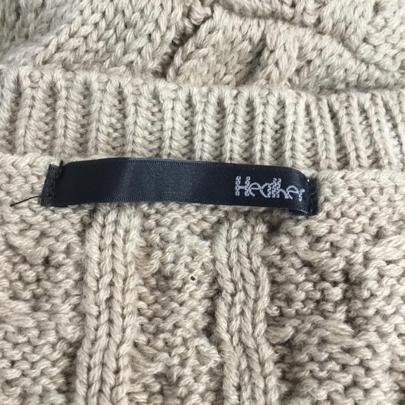 ヘザー Heather ベスト ベスト HE063426TS サイドリボン ケーブル編み プルオーバー FREE 無地 ベージュ / ベージュ / レディース USED 古着 中古 10064046