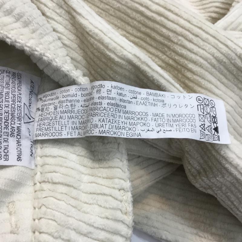 ザラ ZARA パンツ ワークパンツ、ペインターパンツ 8721 913 712 コーデュロイ 無地 白 / ホワイト / レディース USED 古着 中古 10064062