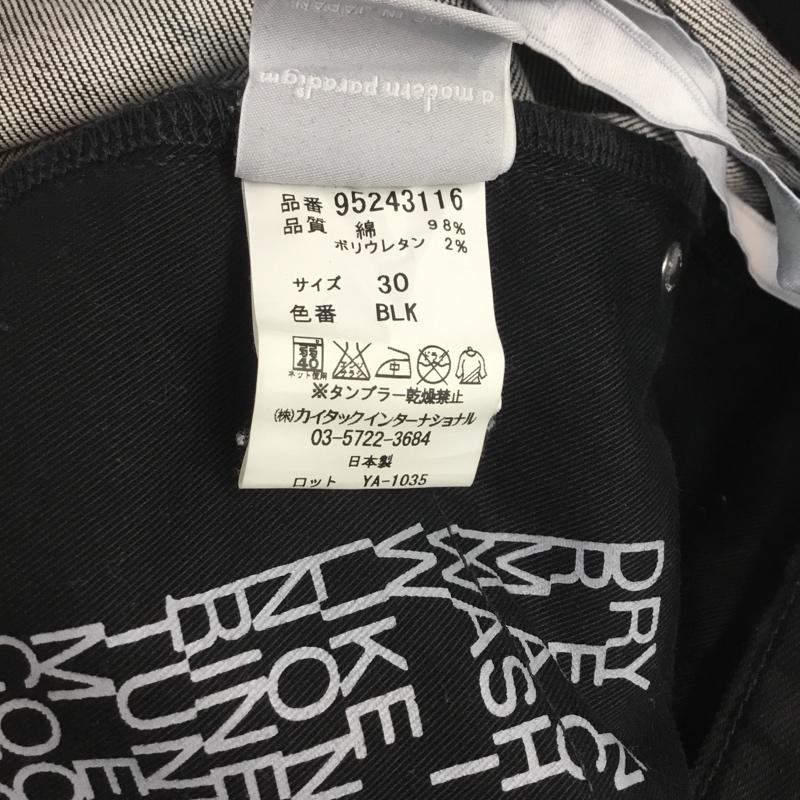 リデアル lideal パンツ デニム、ジーンズ 95243116 ストレッチ 30 無地 黒 / ブラック / メンズ USED 古着 中古 10064089