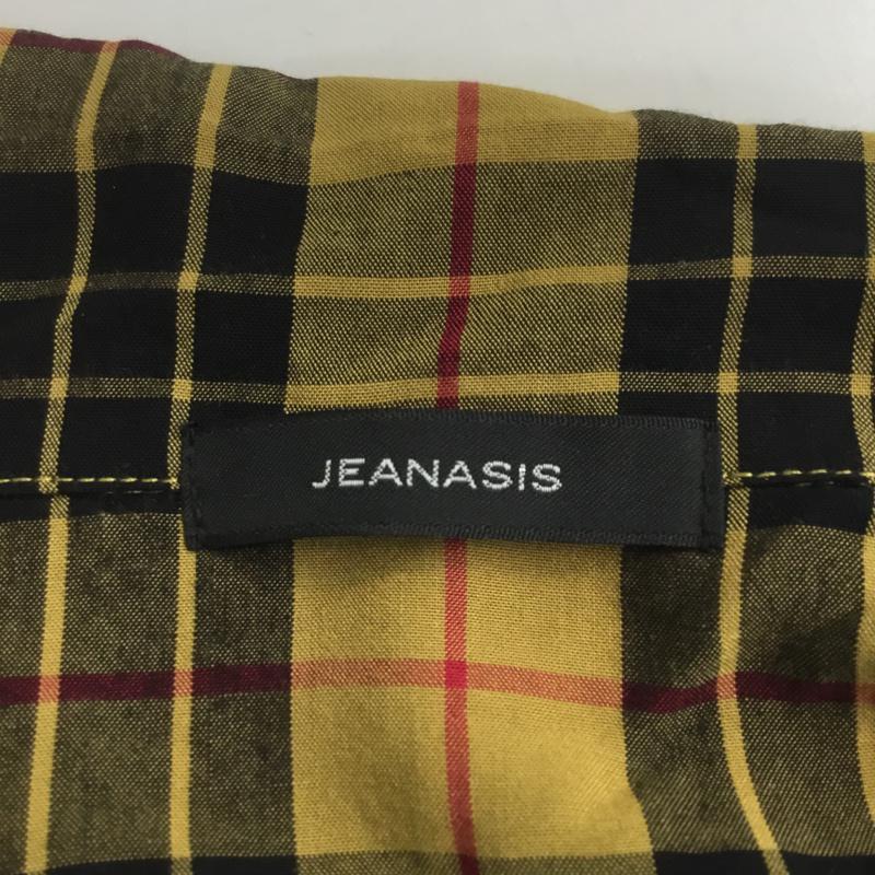 ジーナシス JEANASIS シャツ、ブラウス 長袖 JS062981MC オープンカラー ショート丈 チェックカイキンシャツ FREE チェック 黄 / イエロー / X 黒 / ブラック / X 赤 / レッド / レディース USED 古着 中古 10064168