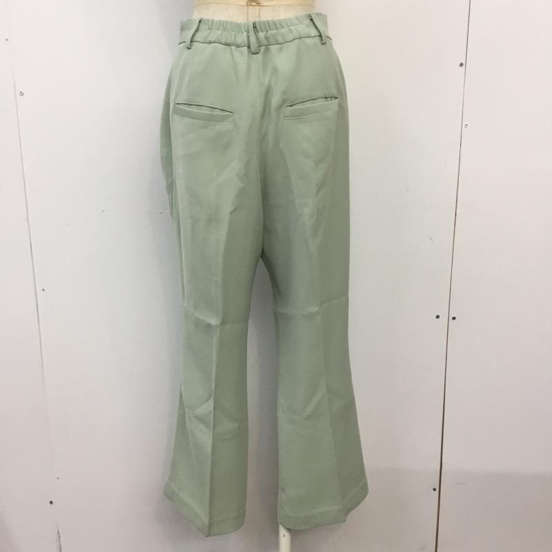 ローリーズファーム LOWRYS FARM パンツ スラックス LF520005TK センタープレスカラーフレアパンツ L 無地 薄緑 / ライトグリーン / レディース USED 古着 中古 10064188