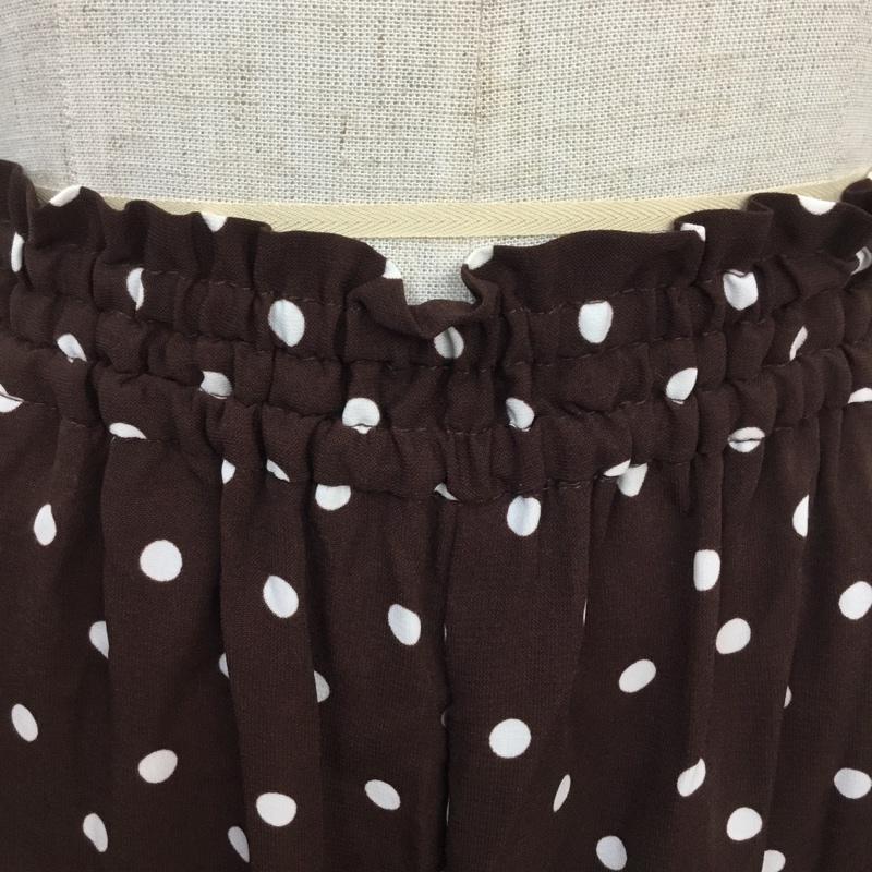 ローリーズファーム LOWRYS FARM パンツ スラックス LFP50000TK ワイドパンツ 水玉 FREE ドット 茶 / ブラウン / レディース USED 古着 中古 10064191