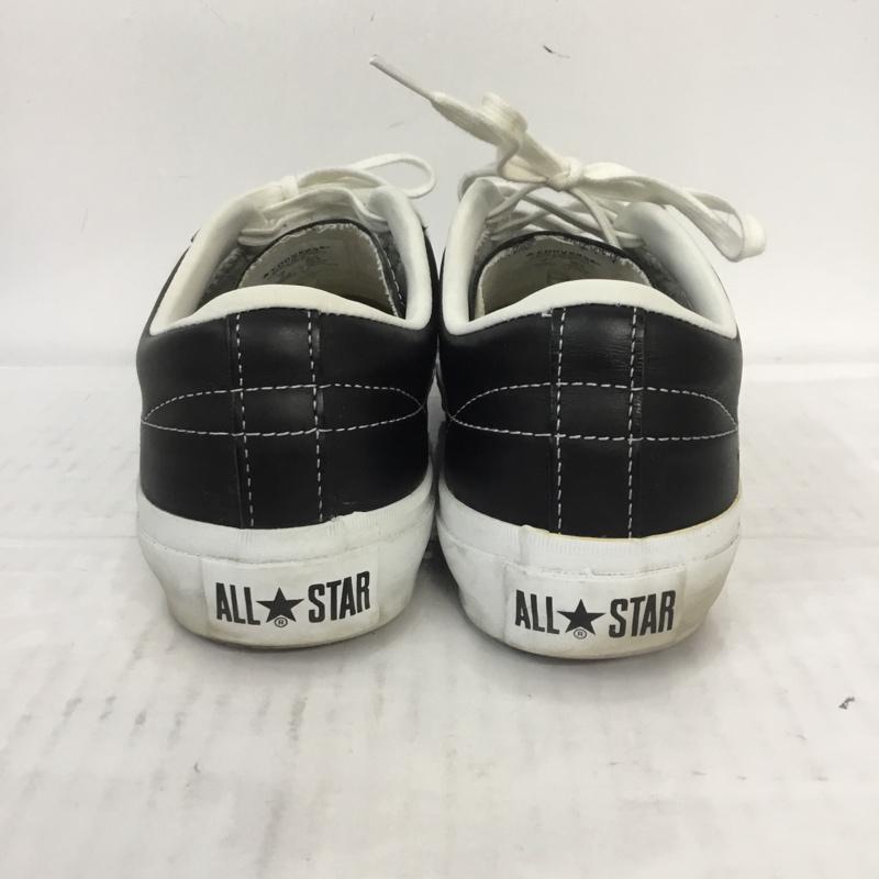 コンバース CONVERSE スニーカー スニーカー 1CK135 STAR & BARS LEATHER 25.5cm 25.5cm ロゴ、文字 黒 / ブラック / X 白 / ホワイト / メンズ USED 古着 中古 10064237