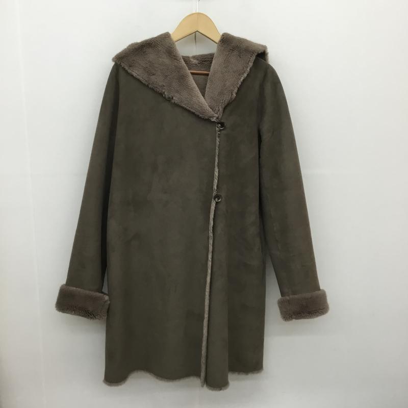 ロッソ ROSSO コート コート一般 フェイクムートンロングコート FREE 灰 / グレー / レディース USED 古着 中古 10064262
