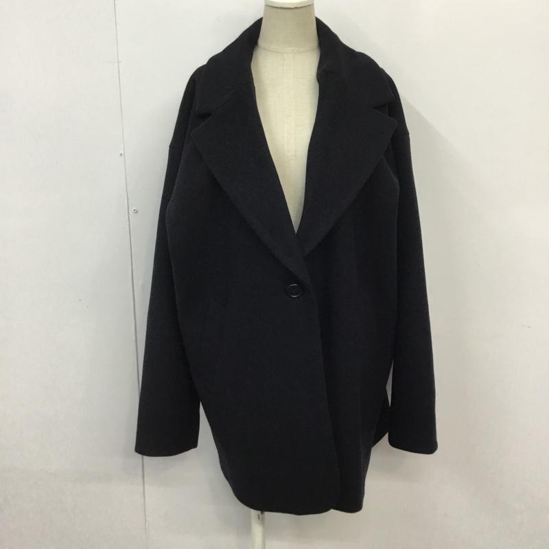 ニコアンド niko and... コート コート一般 L 無地 紺 / ネイビー / レディース USED 古着 中古 10064297