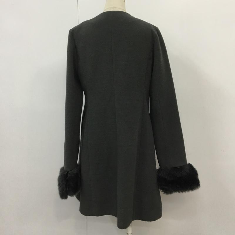 ダズリン dazzlin コート コート一般 021660000501 ノーカラービジューコート S 無地 灰 / グレー / レディース USED 古着 中古 10064309