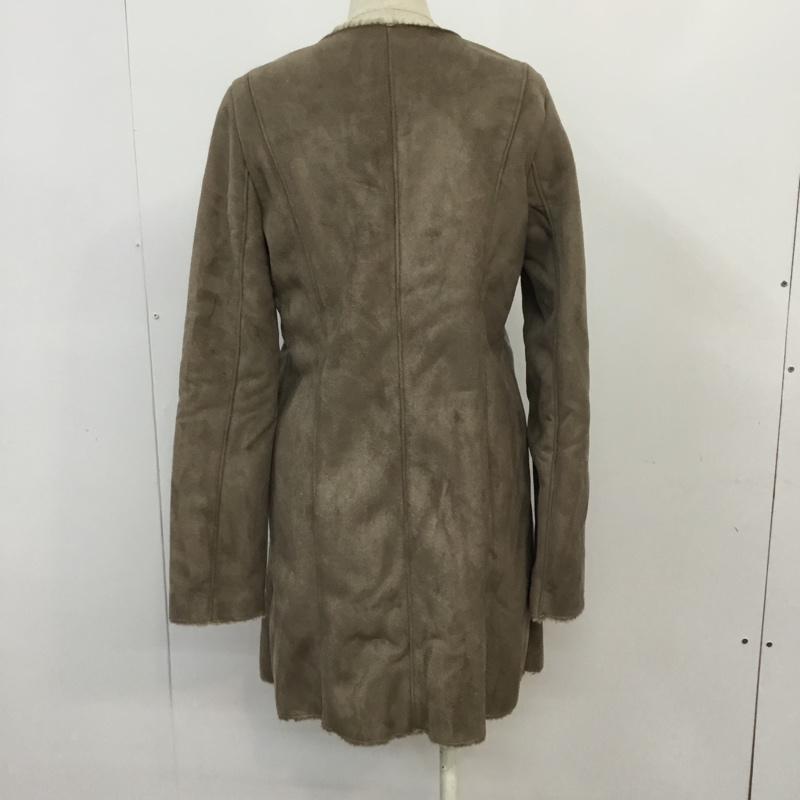 サニーレーベルアーバンリサーチ Sonny Label URBAN RESEARCH コート コート一般 SLL09-KM11004 フェイクムートンノーカラーコート 36 無地 茶 / ブラウン / レディース USED 古着 中古 10064425