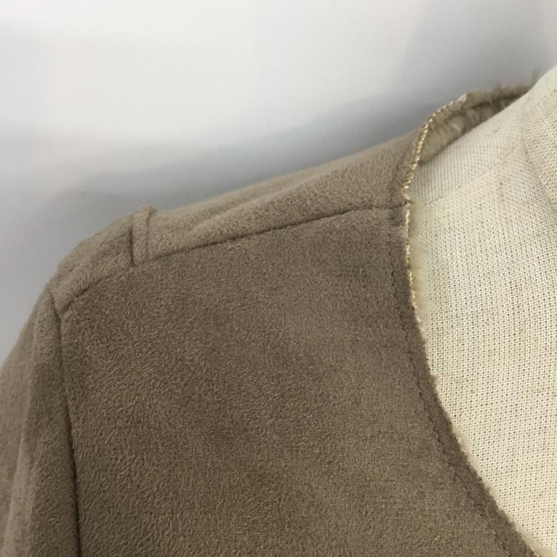 サニーレーベルアーバンリサーチ Sonny Label URBAN RESEARCH コート コート一般 SLL09-KM11004 フェイクムートンノーカラーコート 36 無地 茶 / ブラウン / レディース USED 古着 中古 10064425