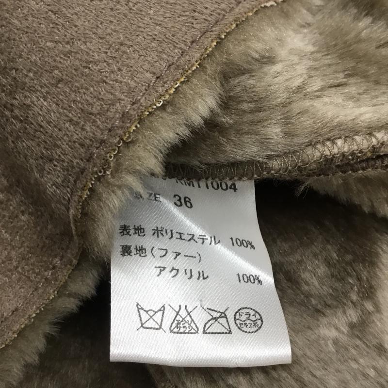 サニーレーベルアーバンリサーチ Sonny Label URBAN RESEARCH コート コート一般 SLL09-KM11004 フェイクムートンノーカラーコート 36 無地 茶 / ブラウン / レディース USED 古着 中古 10064425