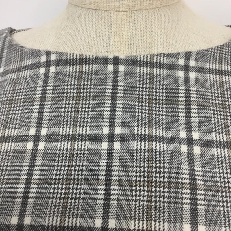 イェッカ ヴェッカ YECCA VECCA カットソー 長袖 FREE チェック アイボリー / アイボリー / レディース USED 古着 中古 10064432