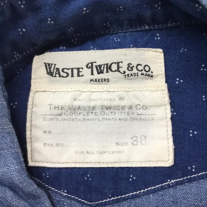 ウェストトゥワイス Waste(twice) シャツ、ブラウス 長袖 WT-12SS-SH01 38 デニムシャツ 38 無地 水色 / ライトブルー / メンズ USED 古着 中古 10064461