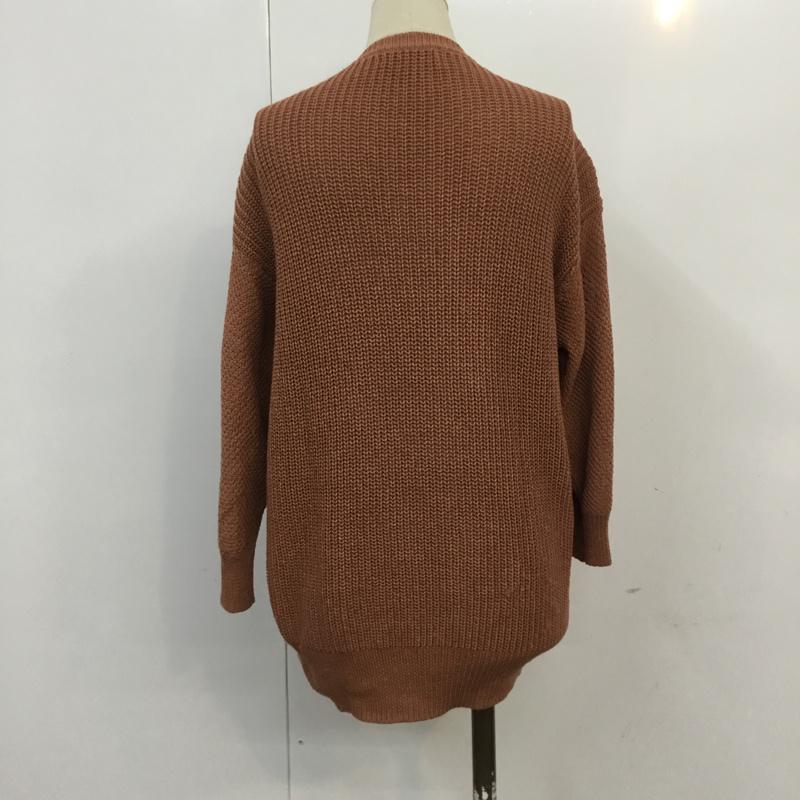 グリーンレーベルリラクシング green label relaxing ニット、セーター 長袖 3613-119-1811 コットン カタボタン タック クルーネック 無地 マルチカラー / マルチカラー / レディース USED 古着 中古 10064465