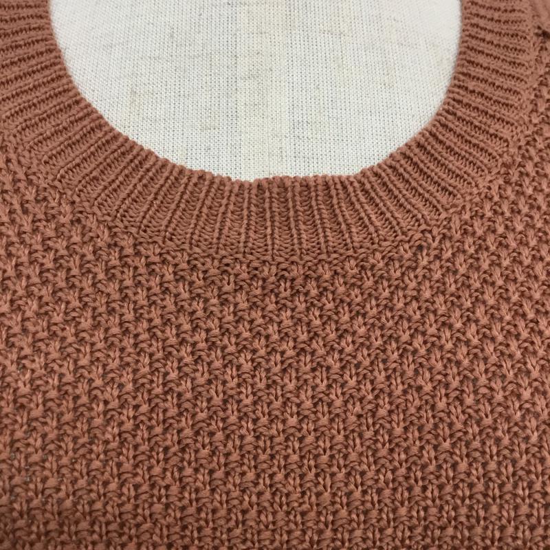 グリーンレーベルリラクシング green label relaxing ニット、セーター 長袖 3613-119-1811 コットン カタボタン タック クルーネック 無地 マルチカラー / マルチカラー / レディース USED 古着 中古 10064465