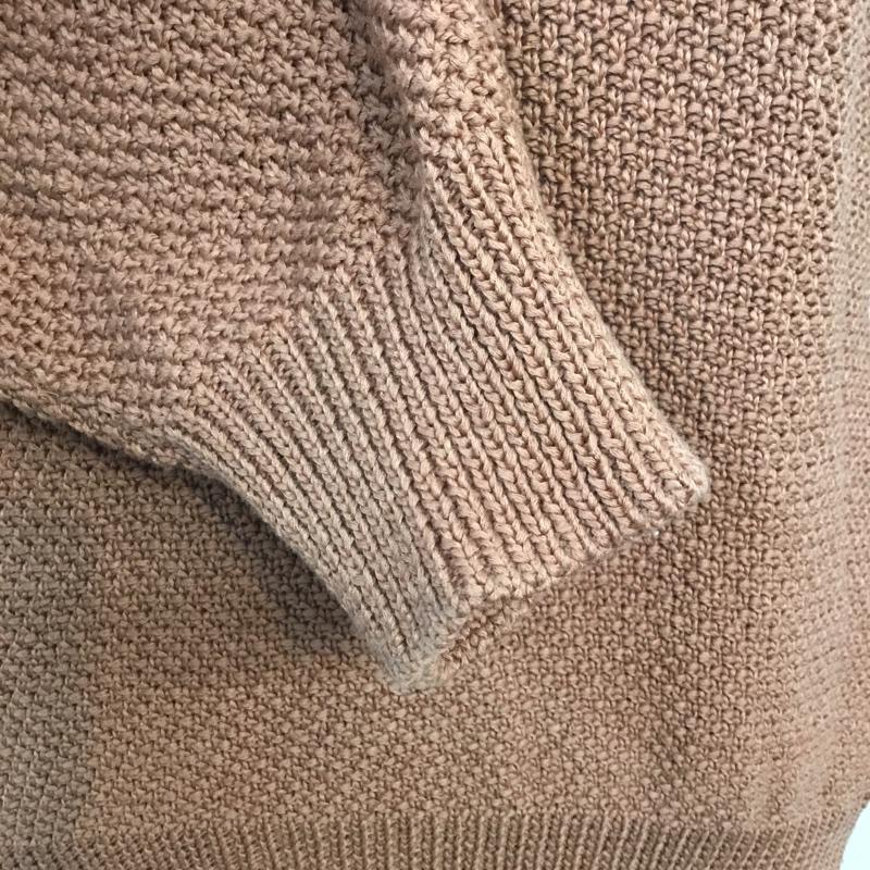 グリーンレーベルリラクシング green label relaxing ニット、セーター 長袖 3613-119-1811 コットン カタボタン タック クルーネック 無地 マルチカラー / マルチカラー / レディース USED 古着 中古 10064465