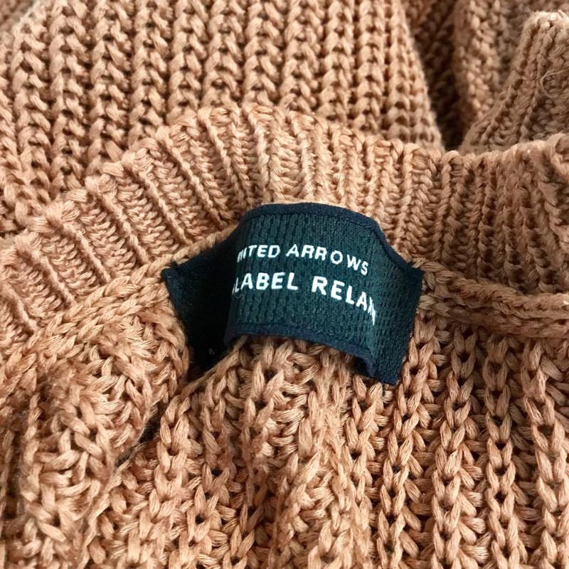 グリーンレーベルリラクシング green label relaxing ニット、セーター 長袖 3613-119-1811 コットン カタボタン タック クルーネック 無地 マルチカラー / マルチカラー / レディース USED 古着 中古 10064465