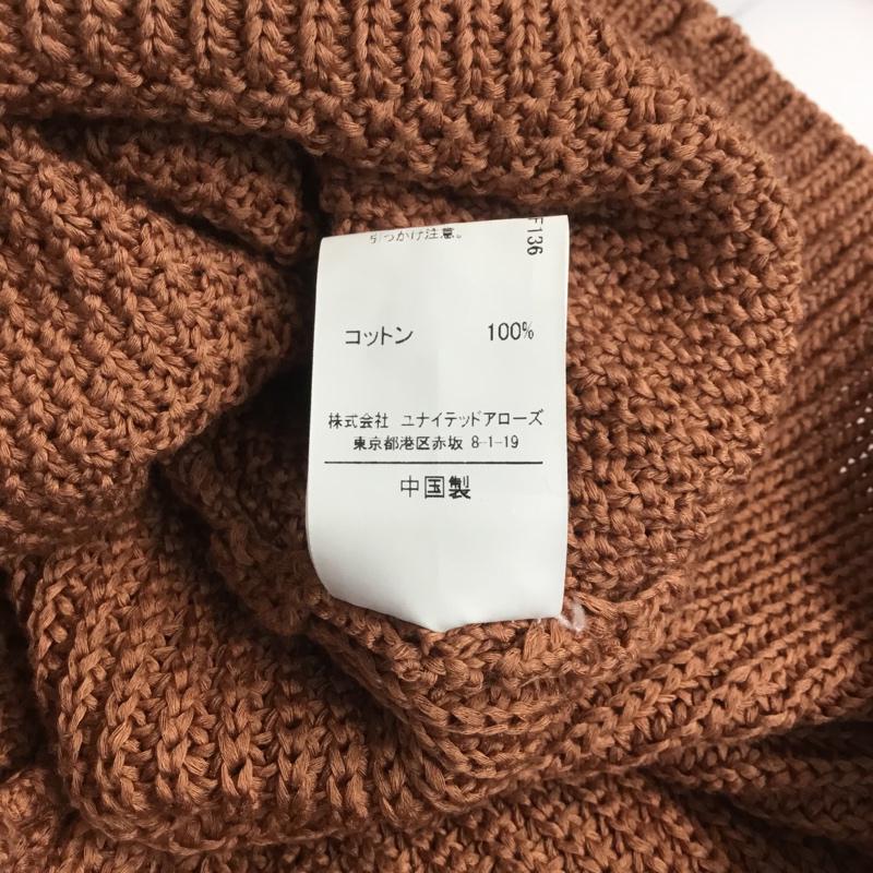 グリーンレーベルリラクシング green label relaxing ニット、セーター 長袖 3613-119-1811 コットン カタボタン タック クルーネック 無地 マルチカラー / マルチカラー / レディース USED 古着 中古 10064465