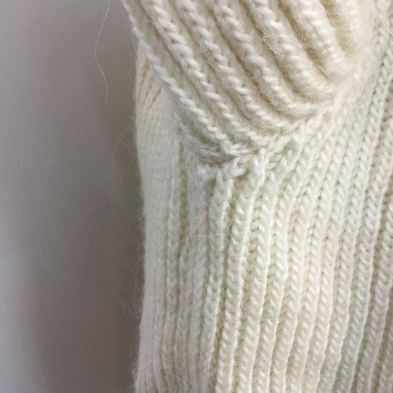 ザラ ZARA ニット、セーター 長袖 6771 130 712 レース切替 M アイボリー / アイボリー / レディース USED 古着 中古 10064547