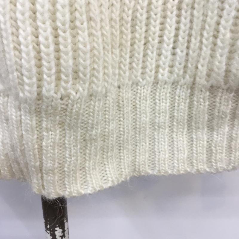ザラ ZARA ニット、セーター 長袖 6771 130 712 レース切替 M アイボリー / アイボリー / レディース USED 古着 中古 10064547