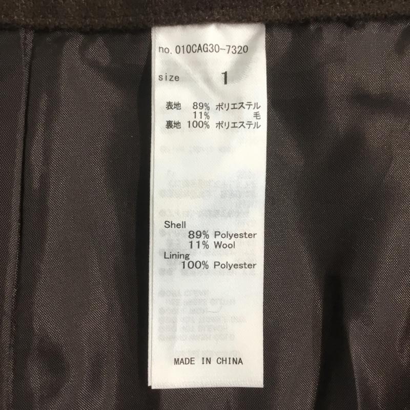 マウジー MOUSSY パンツ スラックス 010CAG30-7320 ハイウエスト タック 0 無地 茶 / ブラウン / レディース USED 古着 中古 10064559