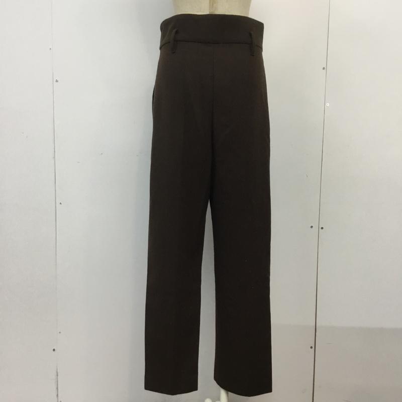 マウジー MOUSSY パンツ スラックス 010CAG30-7320 ハイウエスト タック 0 無地 茶 / ブラウン / レディース USED 古着 中古 10064559