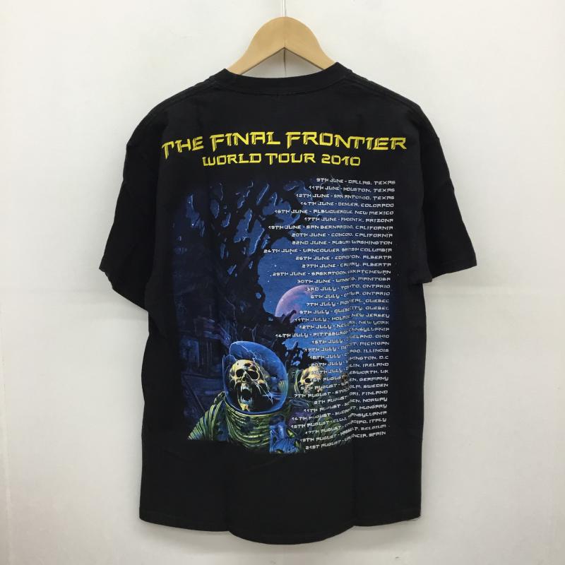 ユーズドクロージング used clothes Tシャツ 半袖 IRON MAIDEN アイアンメイデン The Final Frontier 2010 L プリント 黒 / ブラック / メンズ USED 古着 中古 10064654