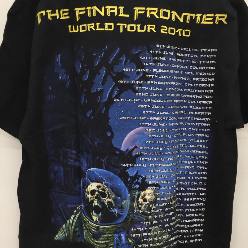 ユーズドクロージング used clothes Tシャツ 半袖 IRON MAIDEN アイアンメイデン The Final Frontier 2010 L プリント 黒 / ブラック / メンズ USED 古着 中古 10064654