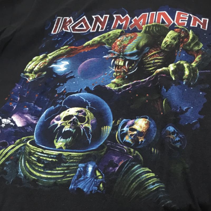 ユーズドクロージング used clothes Tシャツ 半袖 IRON MAIDEN アイアンメイデン The Final Frontier 2011 L プリント 黒 / ブラック / メンズ USED 古着 中古 10064655