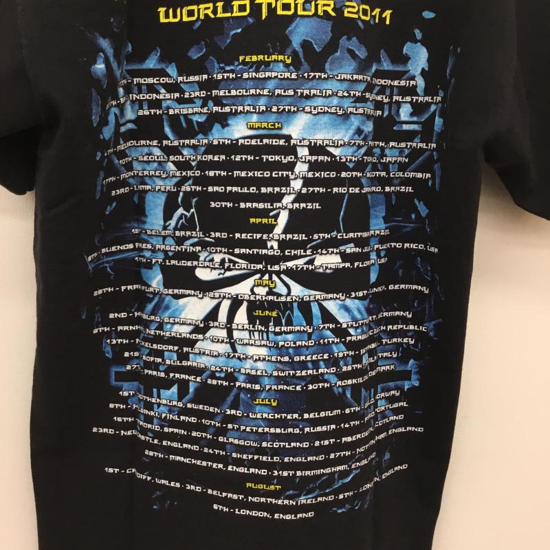 ユーズドクロージング used clothes Tシャツ 半袖 IRON MAIDEN アイアンメイデン The Final Frontier 2011 L プリント 黒 / ブラック / メンズ USED 古着 中古 10064655