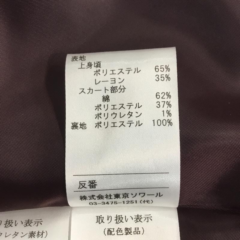 インディヴィ INDIVI ワンピース ミニスカート 38 無地 X 総柄 黒 / ブラック / レディース USED 古着 中古 10064673