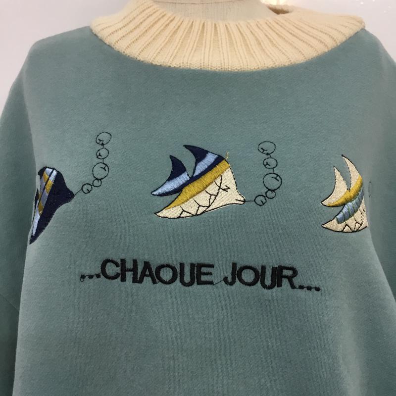 古着 USED トレーナー 長袖 XL 刺繍 マルチカラー / マルチカラー / レディース USED 古着 中古 10064689