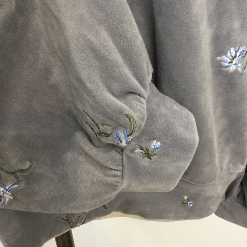 アリシアページボーイ alicia PAGEBOY カットソー 長袖 刺繍 FREE 刺繍 紫 / パープル / レディース USED 古着 中古 10064691