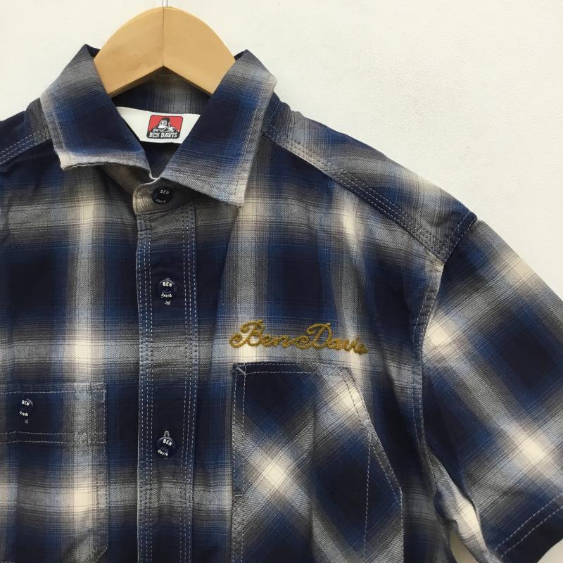 ベンデイビス BEN DAVIS シャツ、ブラウス 半袖 S チェック 青 / ブルー / メンズ USED 古着 中古 10064880