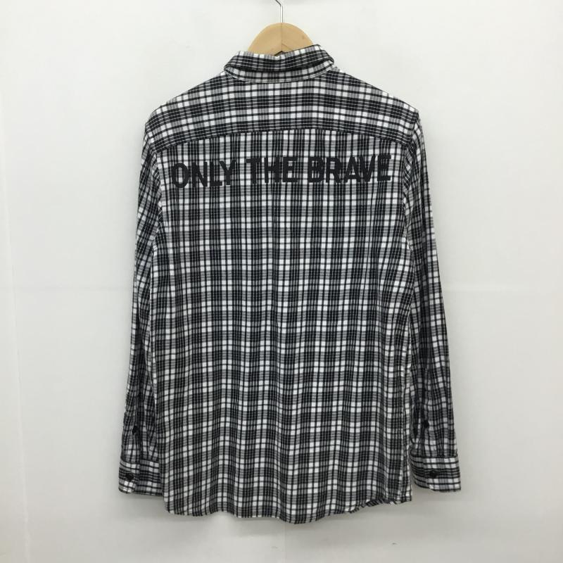 ディーゼル DIESEL シャツ、ブラウス 長袖 S チェック 白 / ホワイト / X 黒 / ブラック / メンズ USED 古着 中古 10064984