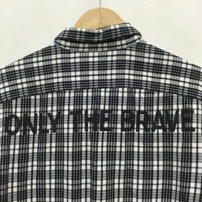 ディーゼル DIESEL シャツ、ブラウス 長袖 S チェック 白 / ホワイト / X 黒 / ブラック / メンズ USED 古着 中古 10064984