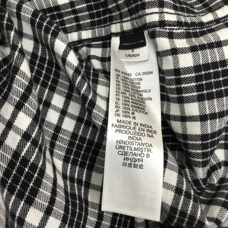 ディーゼル DIESEL シャツ、ブラウス 長袖 S チェック 白 / ホワイト / X 黒 / ブラック / メンズ USED 古着 中古 10064984