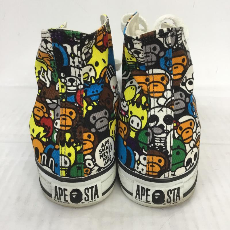 アベイシングエイプ A BATHING APE スニーカー スニーカー APE STA HI マイロ イラスト ハイカット 28cm 28.0cm 総柄 マルチカラー / マルチカラー / メンズ USED 古着 中古 10064986