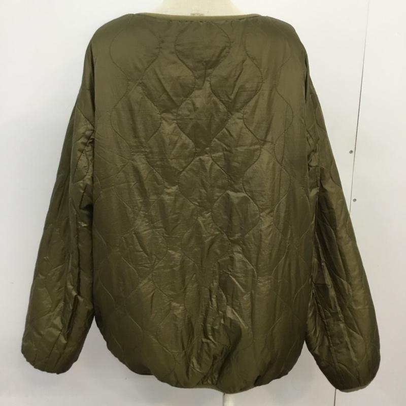 ダブルクローゼット w closet ジャケット、上着 ジャンパー、ブルゾン 293896 リバーシブルボアブルゾン ノーカラー 無地 カーキ / カーキ / X アイボリー / アイボリー / レディース USED 古着 中古 10065031