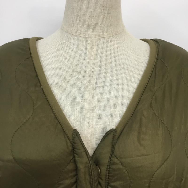 ダブルクローゼット w closet ジャケット、上着 ジャンパー、ブルゾン 293896 リバーシブルボアブルゾン ノーカラー 無地 カーキ / カーキ / X アイボリー / アイボリー / レディース USED 古着 中古 10065031