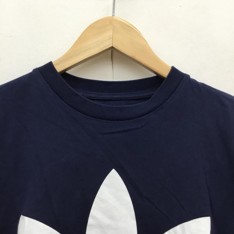 アディダスオリジナルス adidas originals Tシャツ 半袖 TREFOIL TEE S92520 M ロゴ、文字 紺 / ネイビー / メンズ USED 古着 中古 10065032