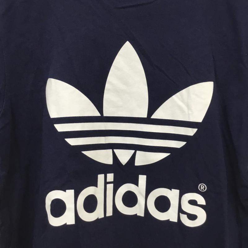 アディダスオリジナルス adidas originals Tシャツ 半袖 TREFOIL TEE S92520 M ロゴ、文字 紺 / ネイビー / メンズ USED 古着 中古 10065032