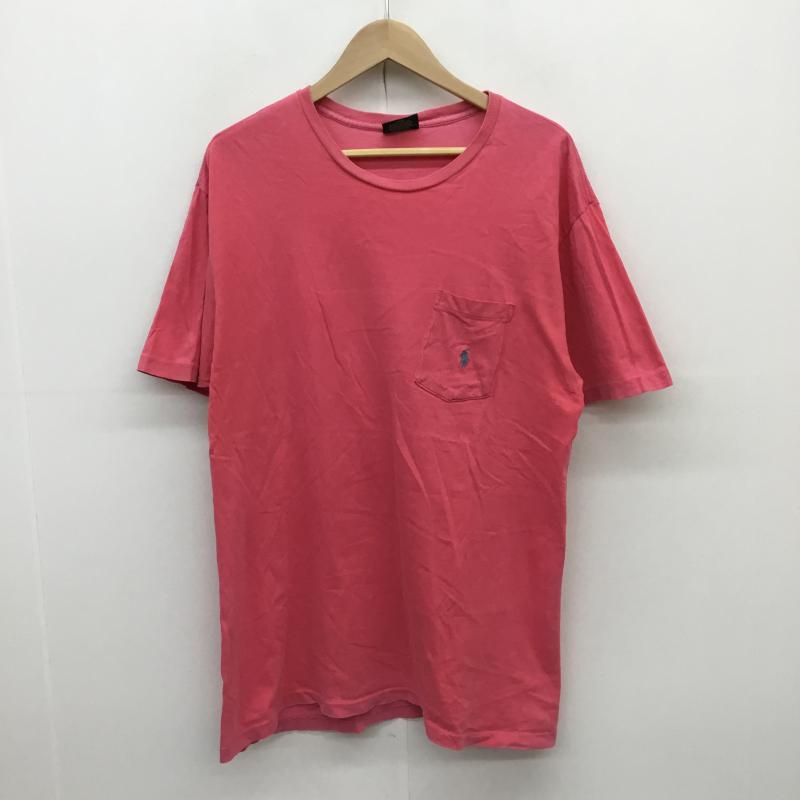 ポロラルフローレン POLO RALPH LAUREN Tシャツ 半袖 80's POLO COUNTRY M ロゴ、文字 桃 / ピンク / メンズ USED 古着 中古 10065133