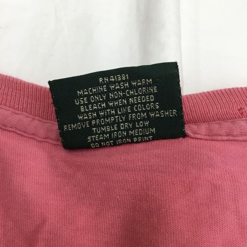 ポロラルフローレン POLO RALPH LAUREN Tシャツ 半袖 80's POLO COUNTRY M ロゴ、文字 桃 / ピンク / メンズ USED 古着 中古 10065133