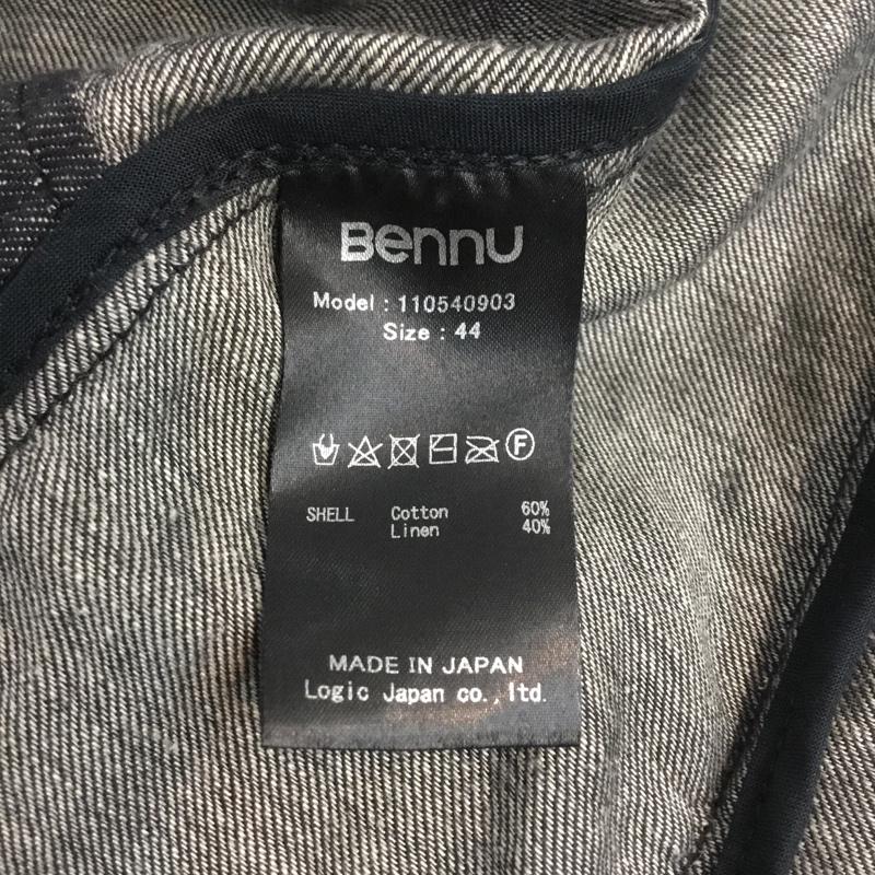 ウ゛ェンヌ Bennu ジャケット、上着 ジャケット、ブレザー 110540903 denim No-collar riders jacket デニム ライダース 44 無地 インディゴ / インディゴ / メンズ USED 古着 中古 10065142