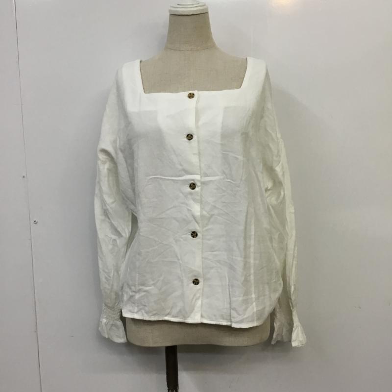 ローリーズファーム LOWRYS FARM シャツ、ブラウス 長袖 FREE 無地 白 / ホワイト / レディース USED 古着 中古 10065161