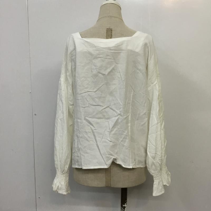 ローリーズファーム LOWRYS FARM シャツ、ブラウス 長袖 FREE 無地 白 / ホワイト / レディース USED 古着 中古 10065161