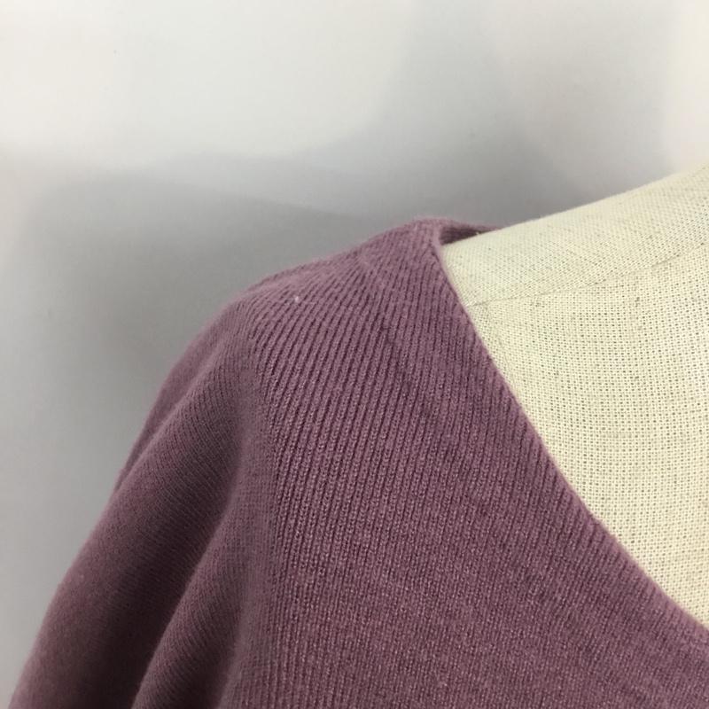 ケービーエフ KBF ニット、セーター 長袖 無地 紫 / パープル / レディース USED 古着 中古 10065226